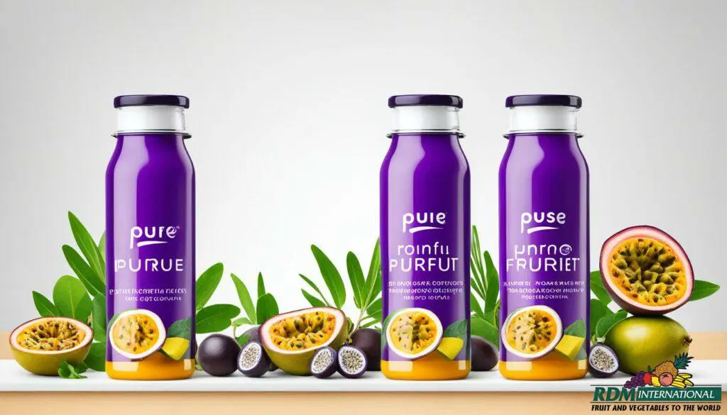 Passion fruit puree packaging