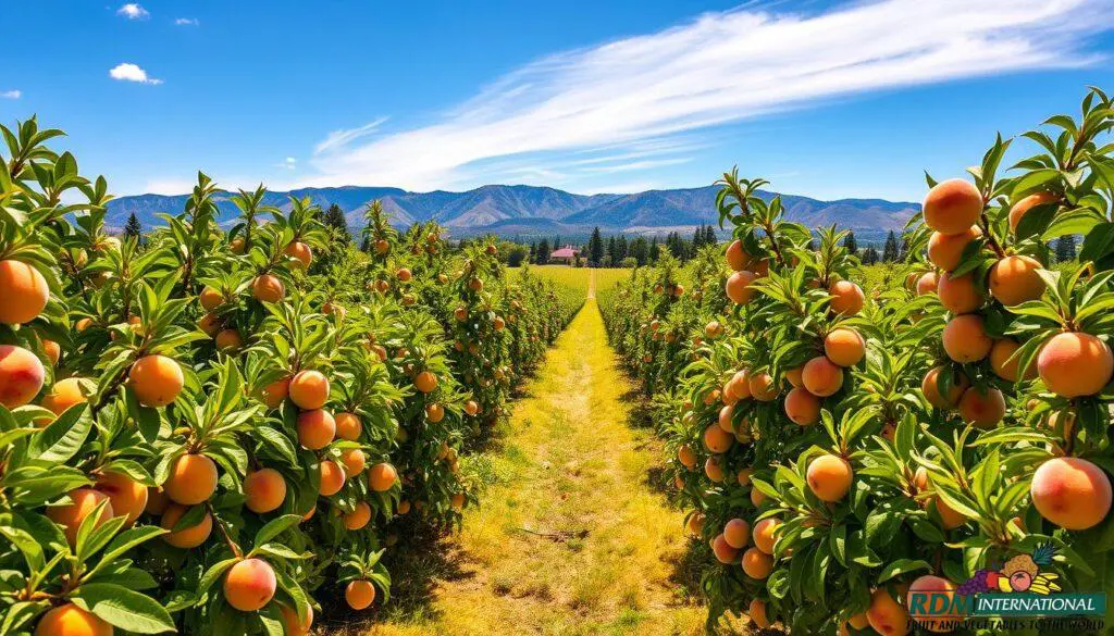 California peach farm