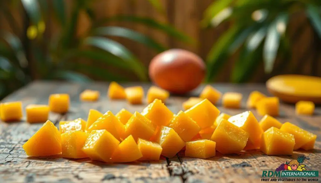 organic mango cubes