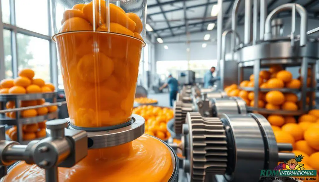 orange puree production process