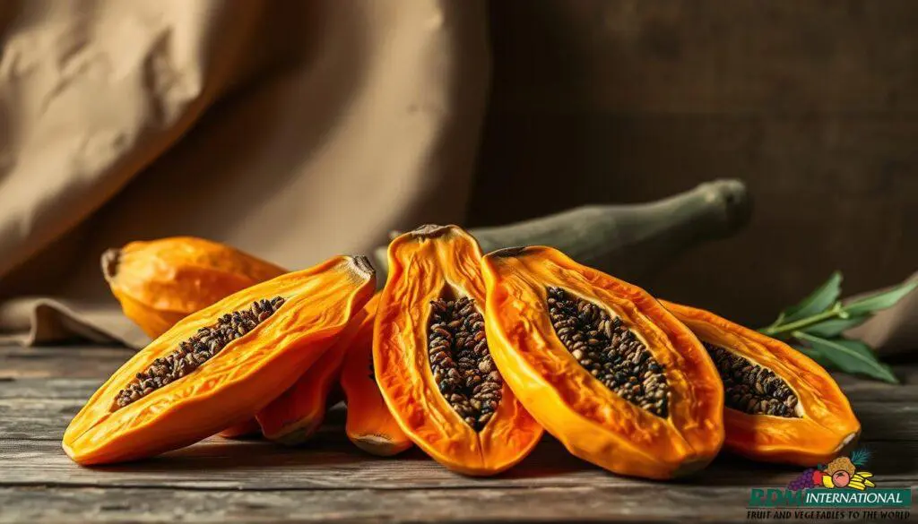 organic dried papayas