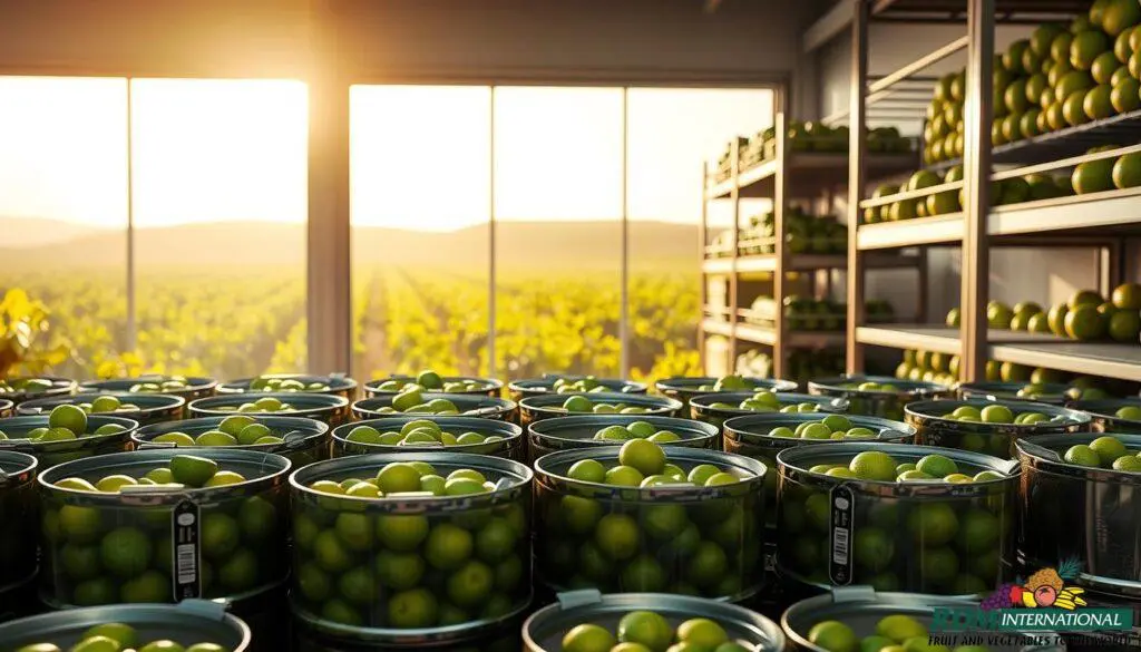 premium lime concentrate storage