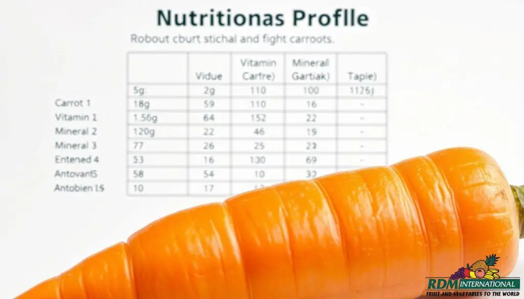 nutritional value of carrots