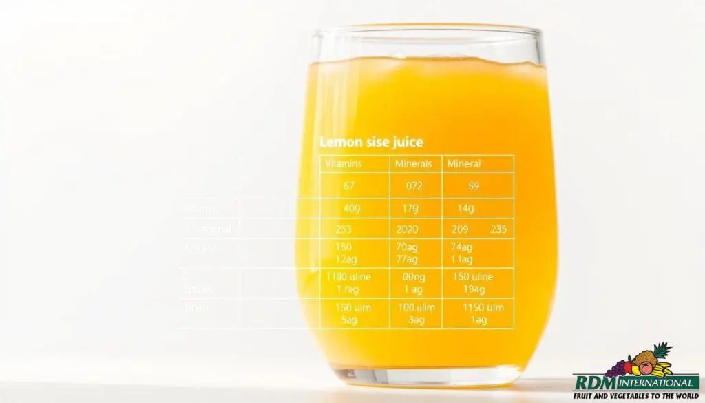 lemon juice nutritional profile lemon juice nutritional profile