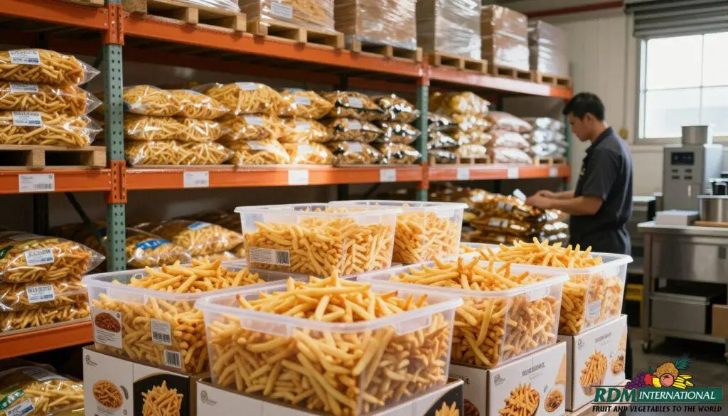 bulk shoestring fries storage