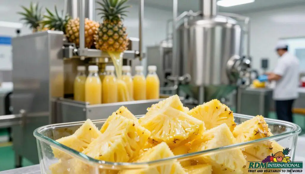 IQF pineapple in beverage production