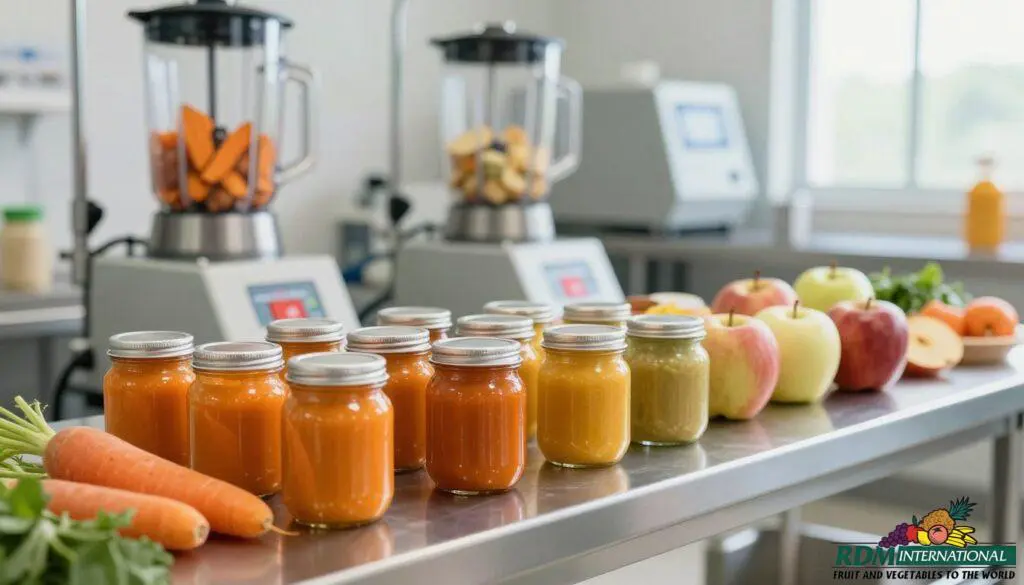 organic purees in baby food manufacturing
