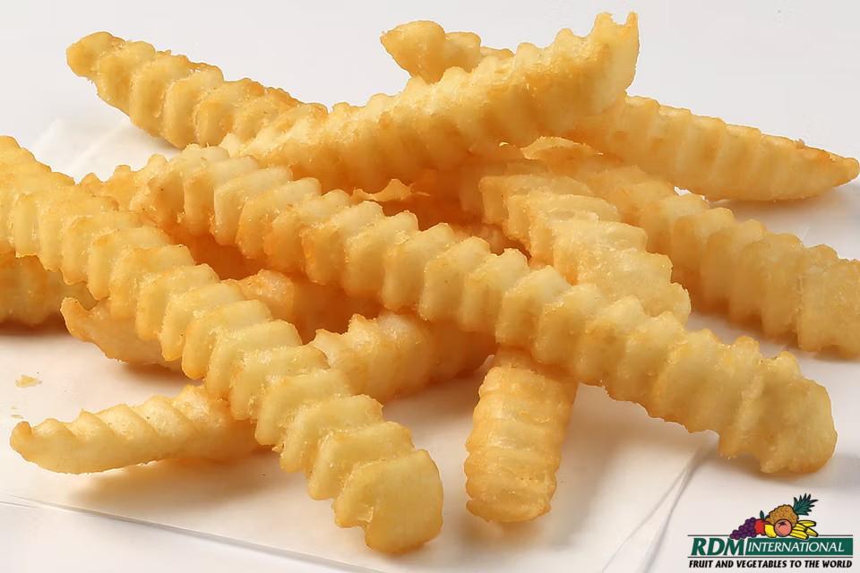 iqf crinkle cut fries thick