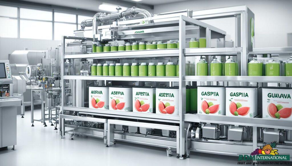 aseptic packaging for guava puree