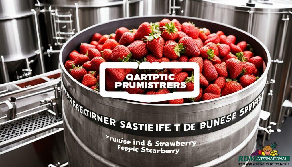 aseptic strawberry puree for brewing