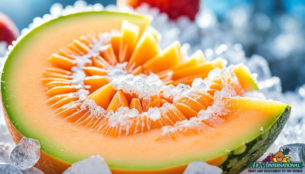 cantaloupe in frozen fruit section