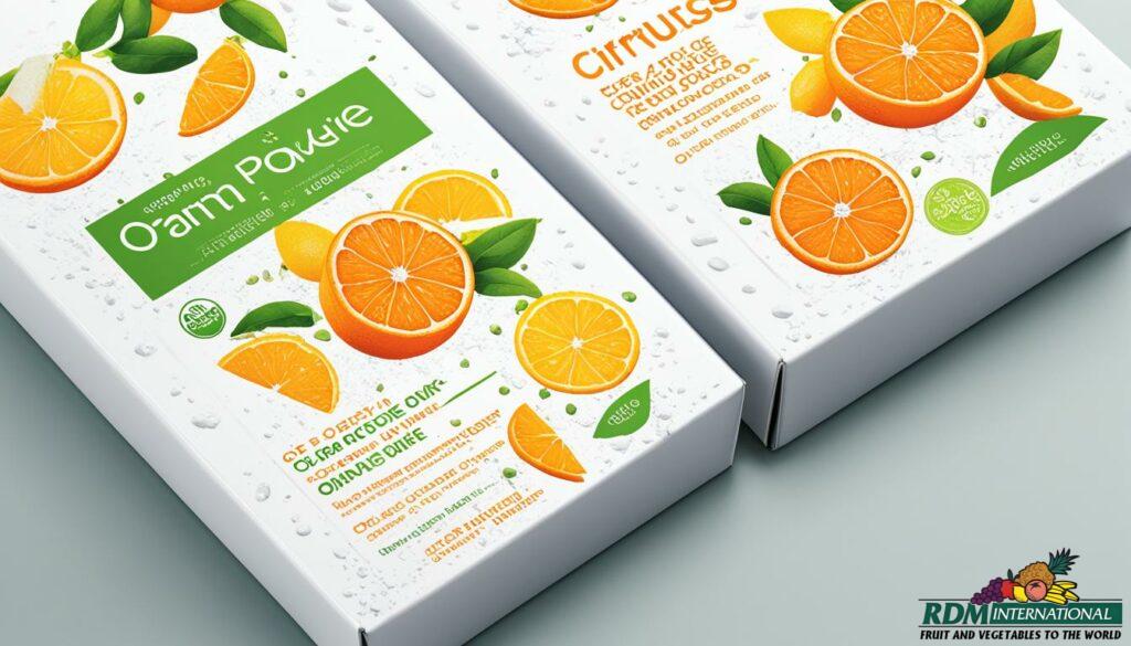 orange powder packaging
