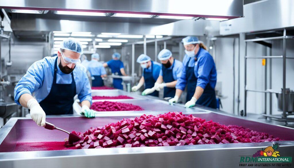 RDM beetroot puree production