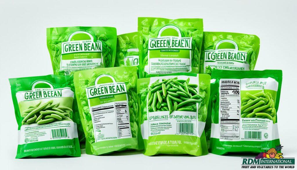 iqf green beans packaging options
