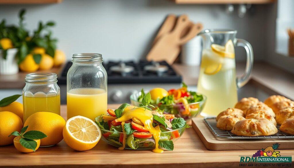 Lemon juice concentrate applications