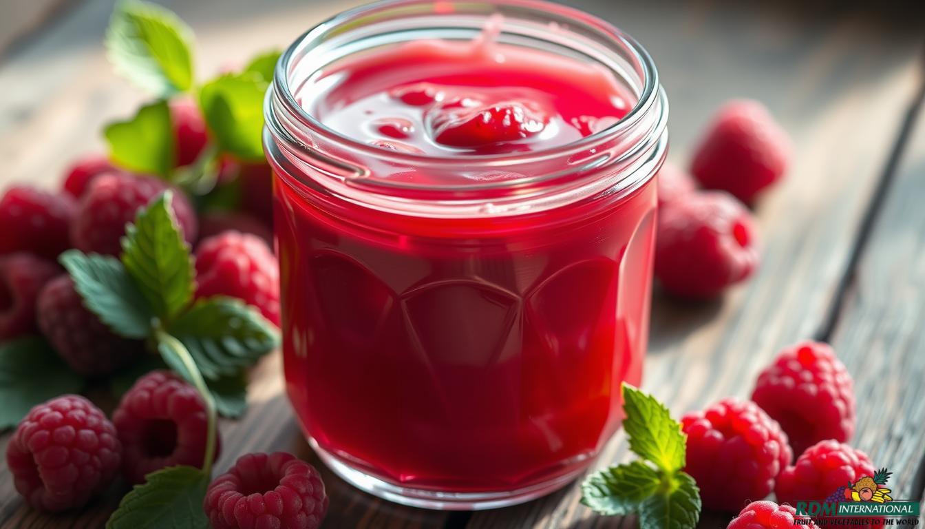 Quality red raspberry concentrate