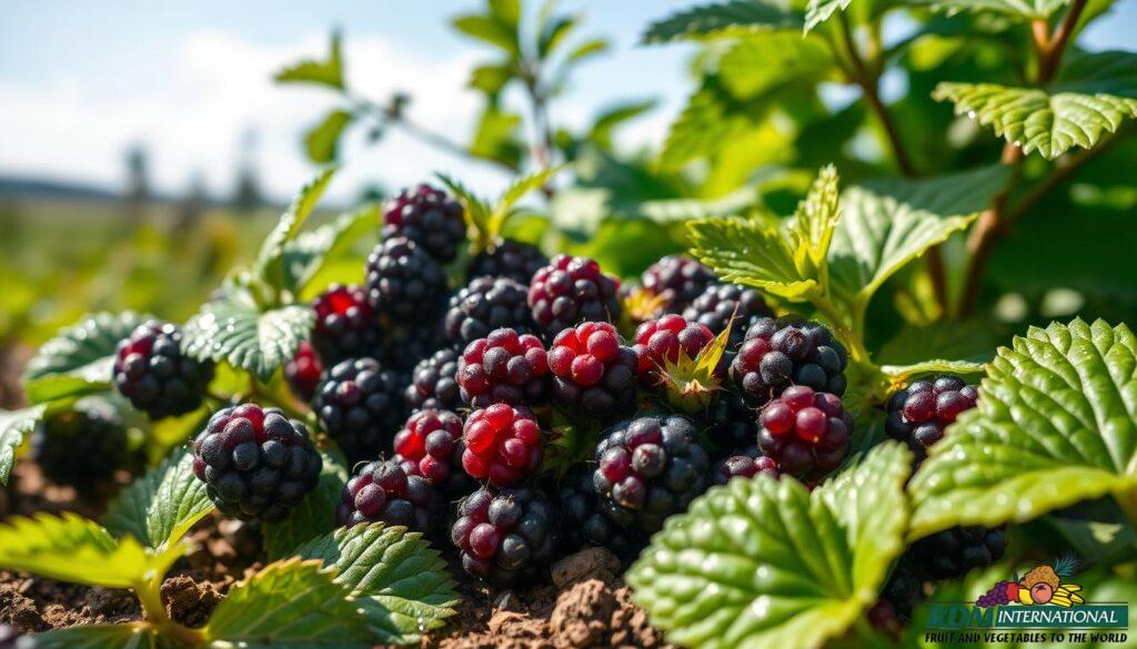 ecologically-grown black raspberries