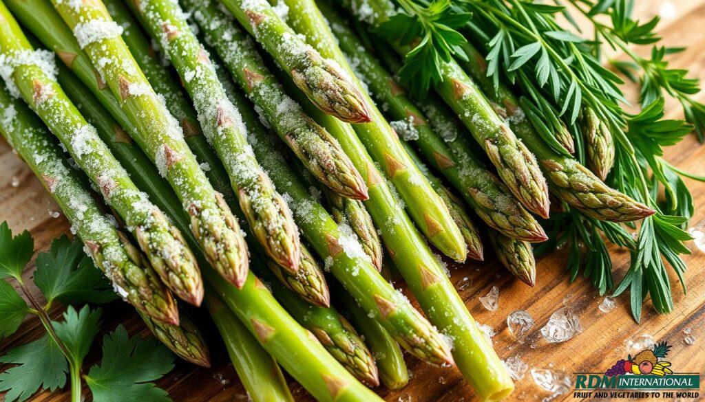 Frozen green asparagus