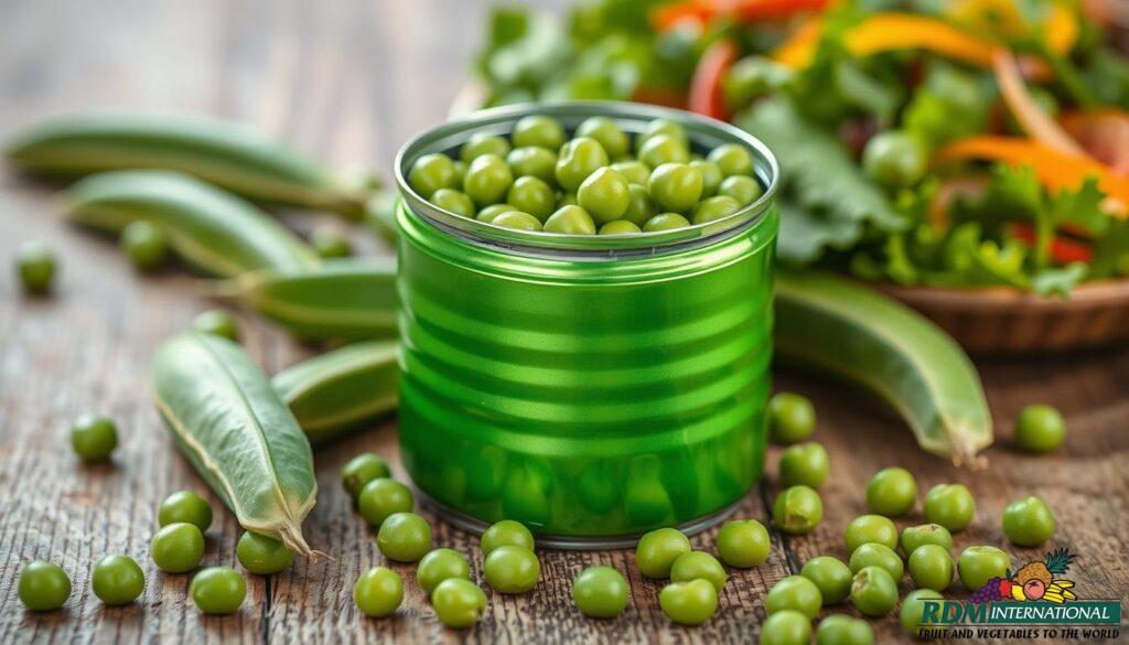 Protein packed canned green peas