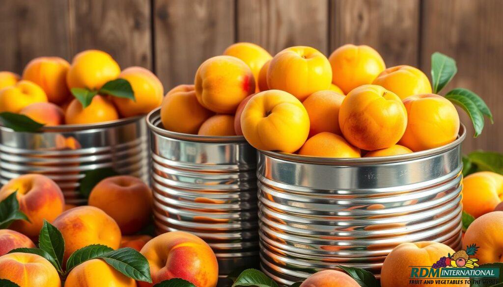 canned peaches