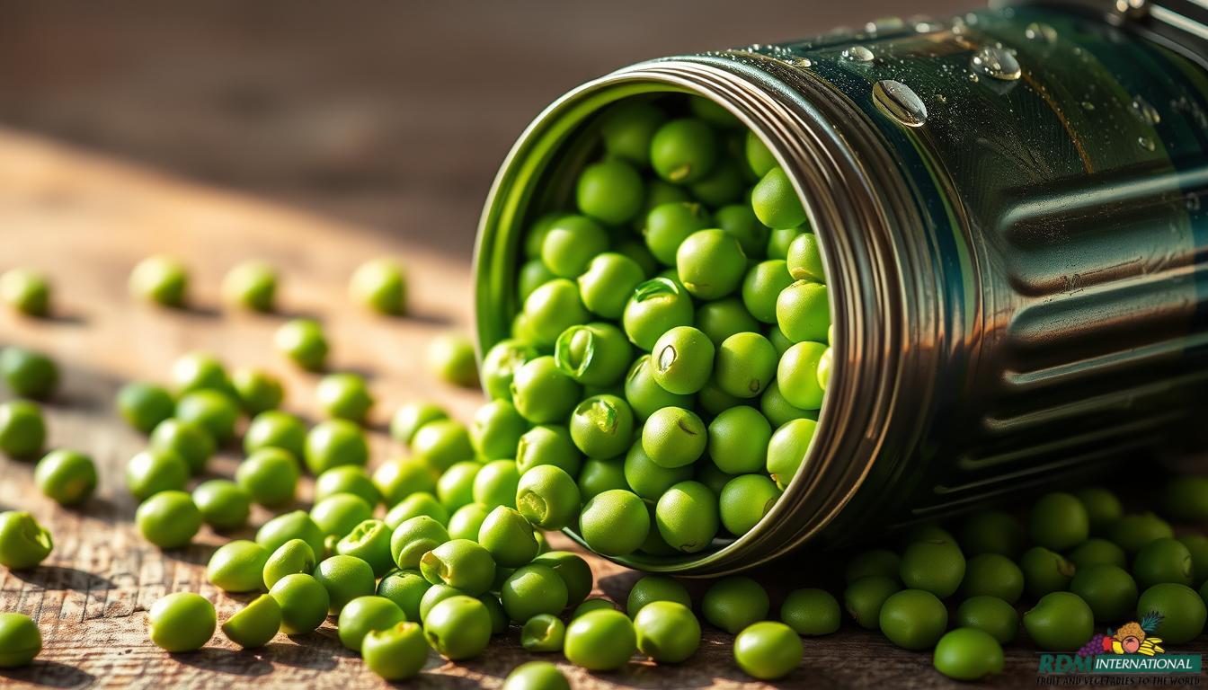 protein packed canned green peas