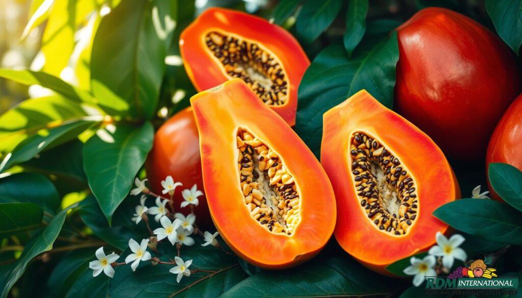 red papayas