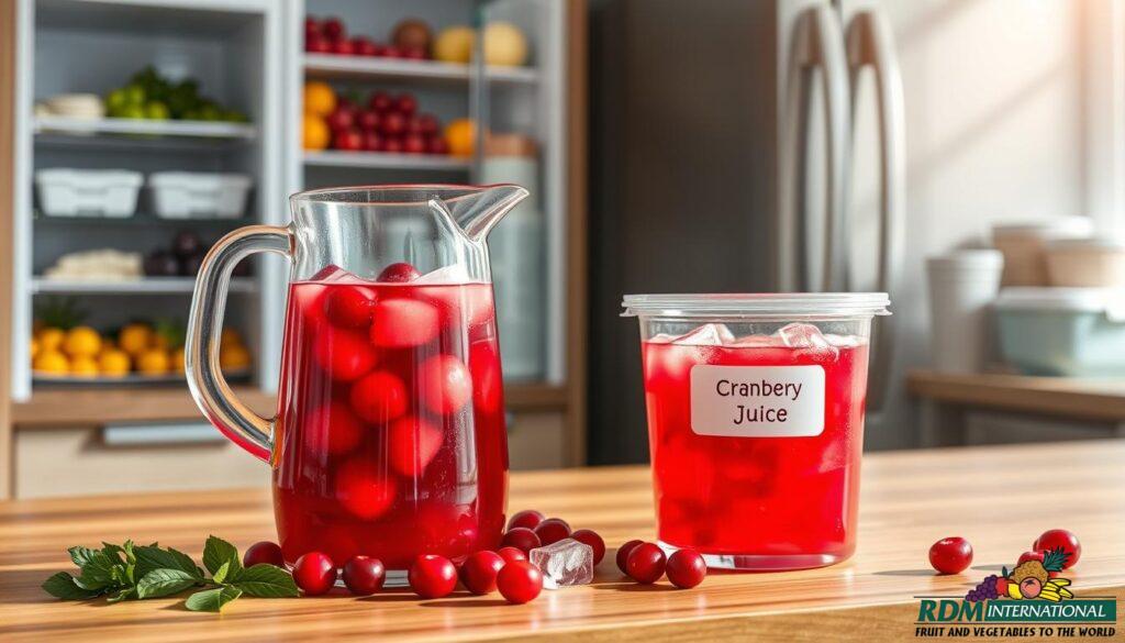 Cranberry Juice Storage