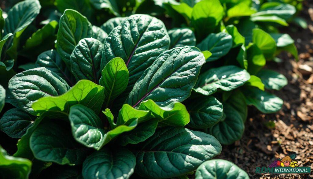 Organic spinach leaves