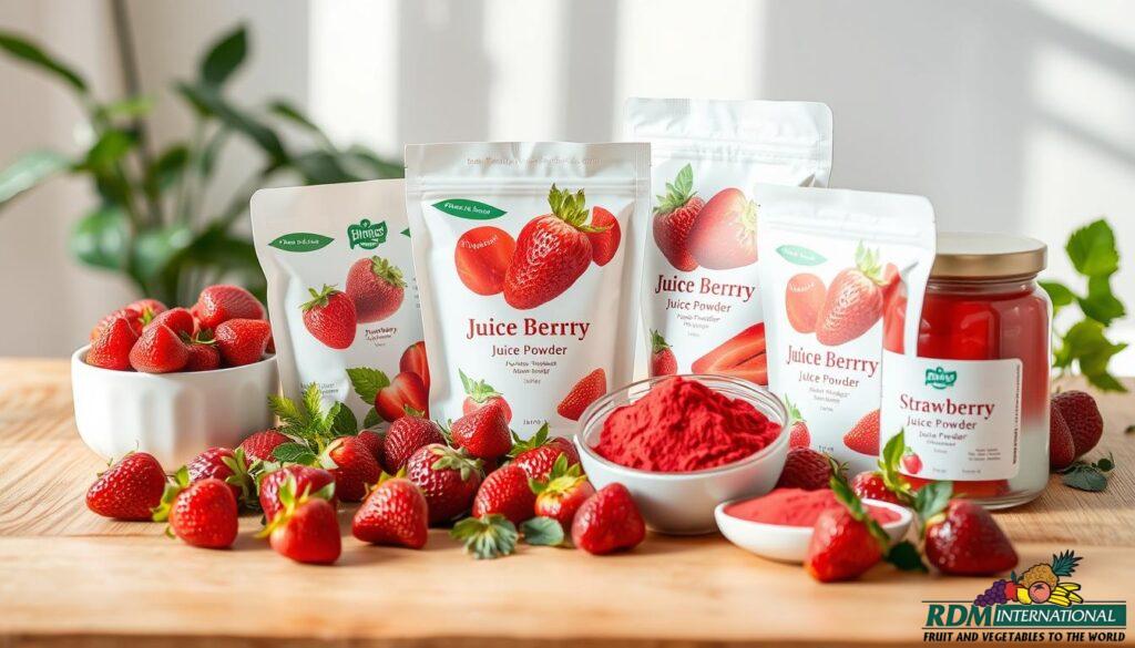 Strawberry powder products