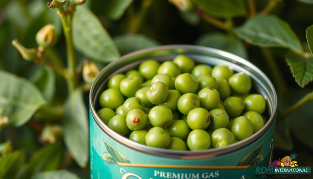 canned green peas