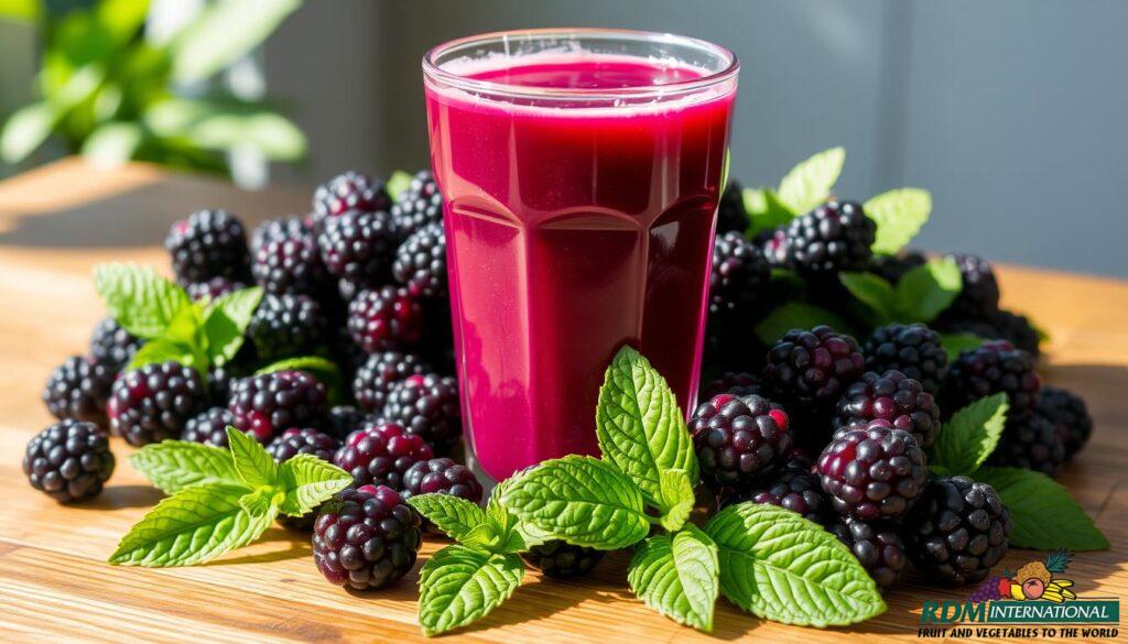 fresh blackberry juice