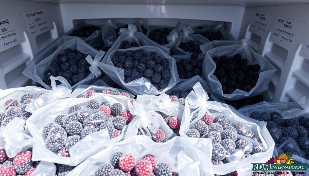 frozen blackberry storage