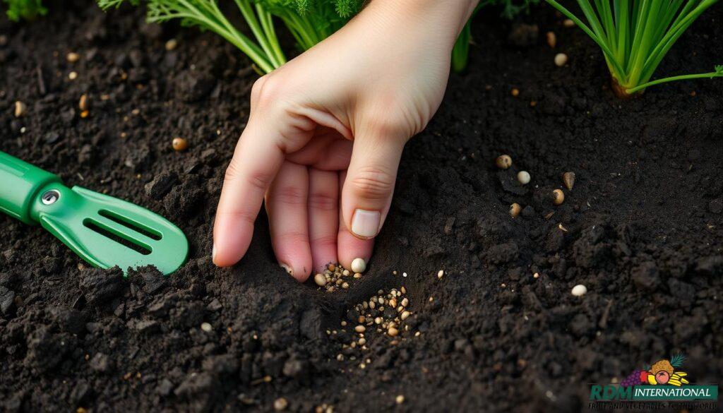 Carrot planting depth