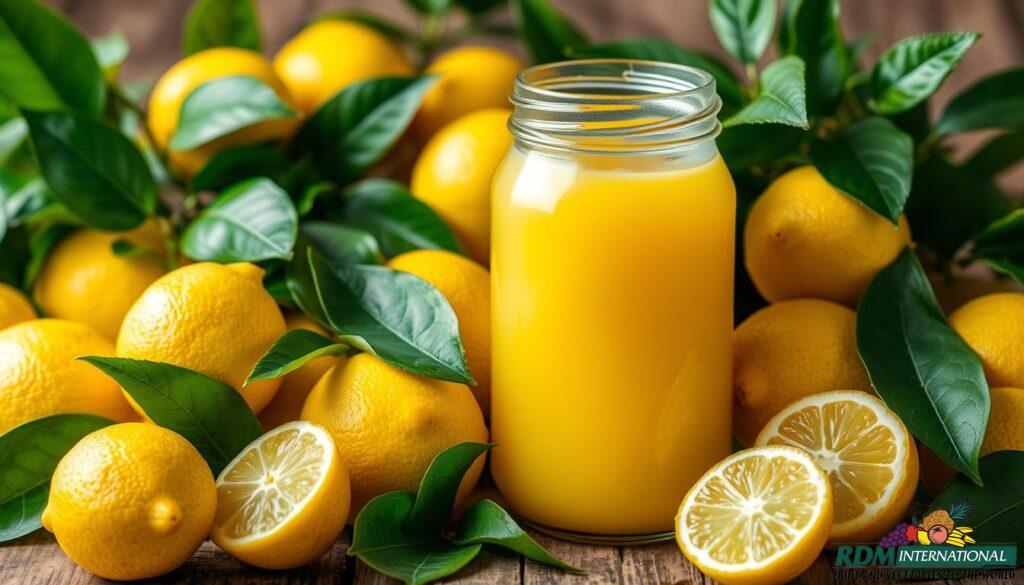 Organic lemon juice concentrate