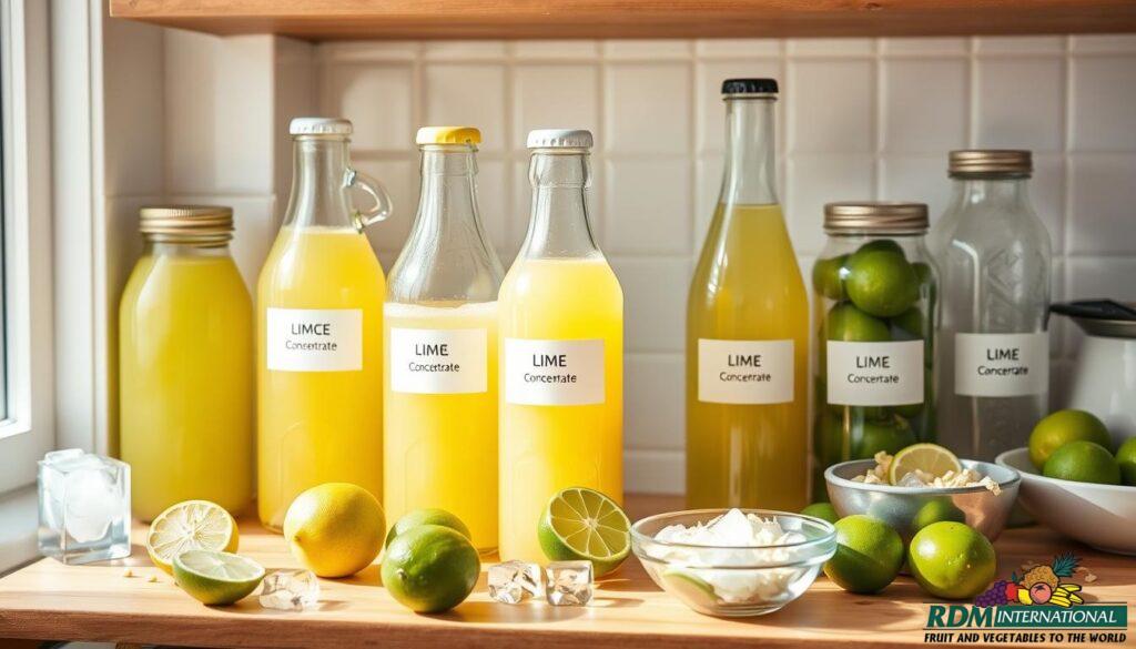 lime juice concentrate storage