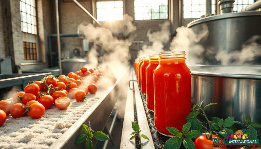 tomato juice production