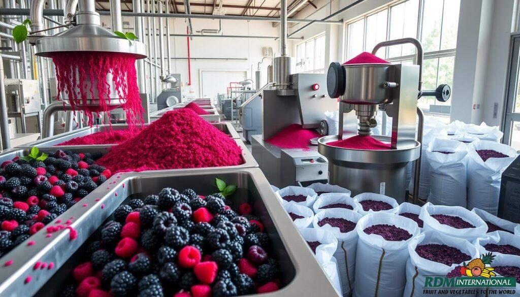 black raspberry powder production