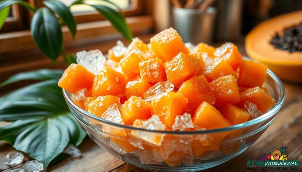 frozen organic papaya