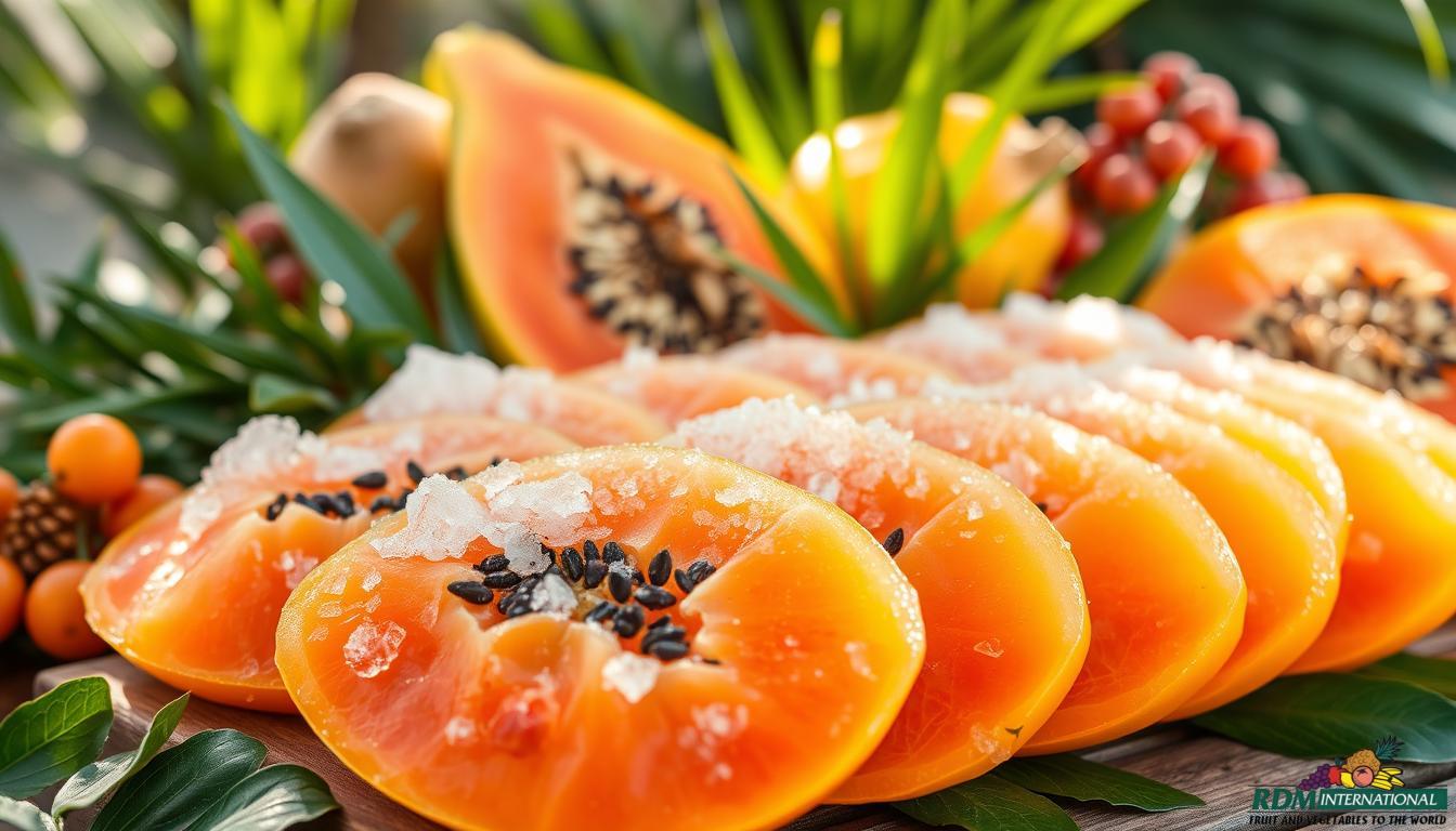 frozen papaya