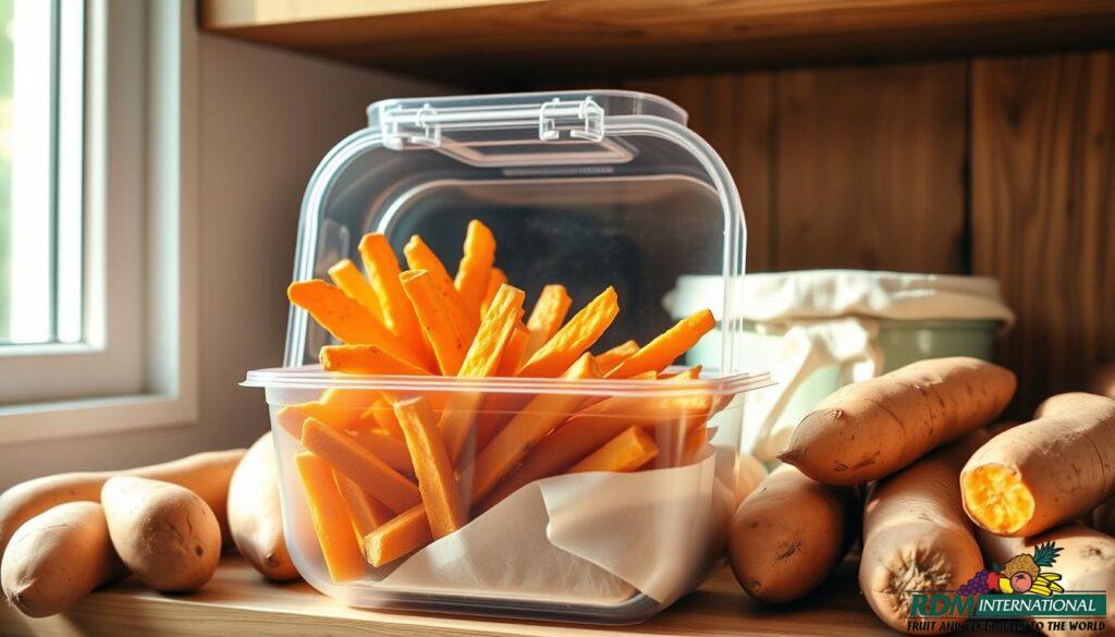 organic sweet potato fries storage