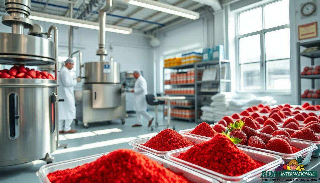 strawberry powder quality control