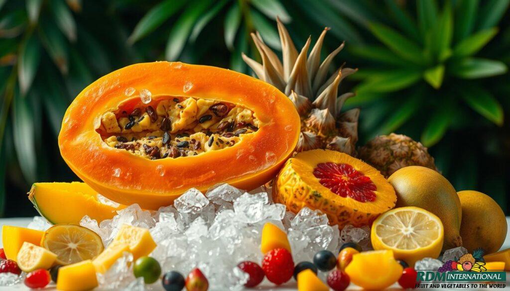 Frozen tropical fruits comparison