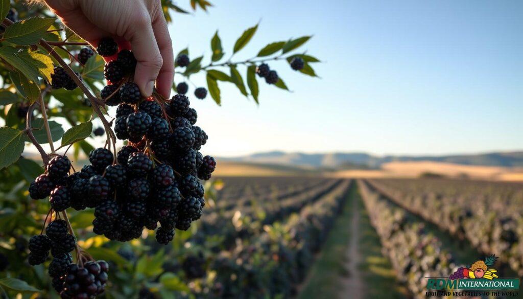 organic elderberry harvest