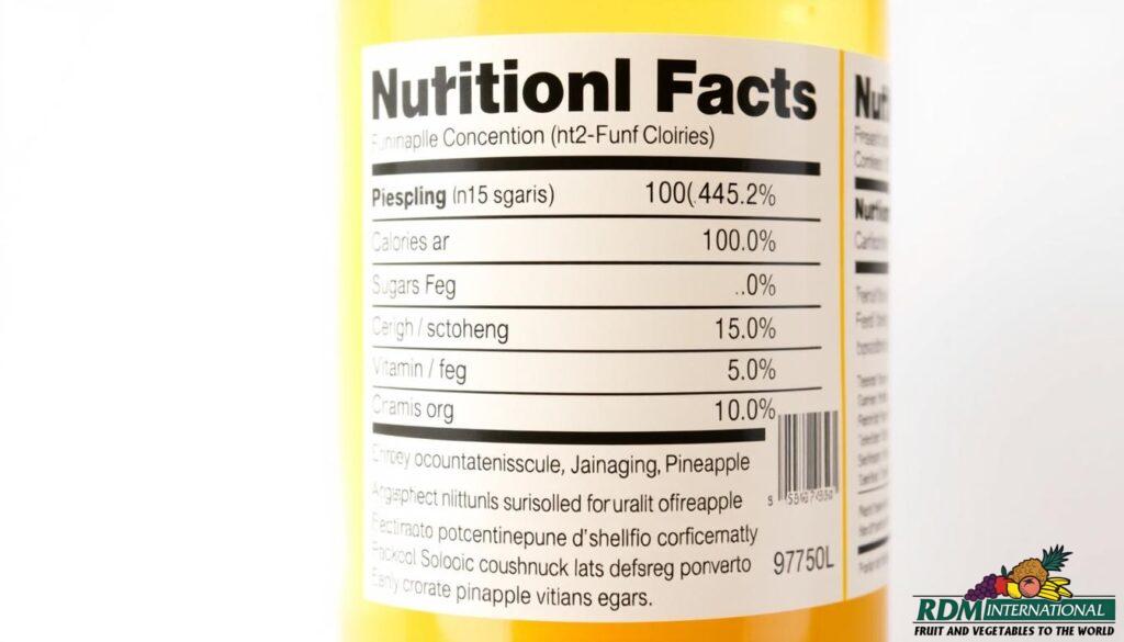 pineapple concentrate nutrition facts