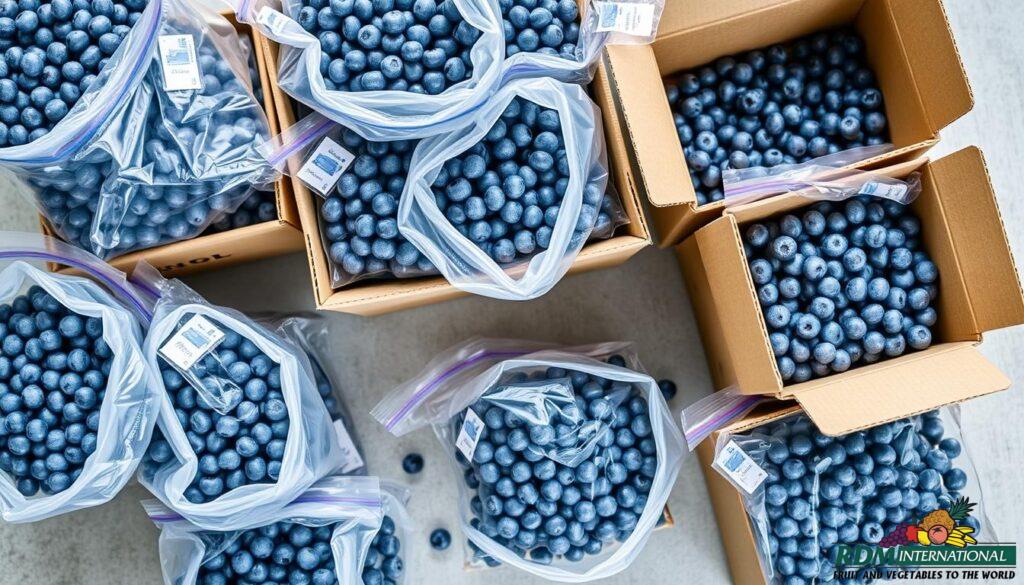 bulk ordering options for IQF blueberries