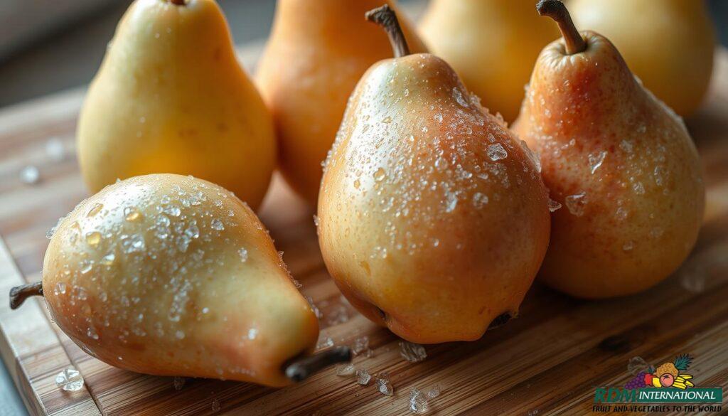 thawing frozen pears