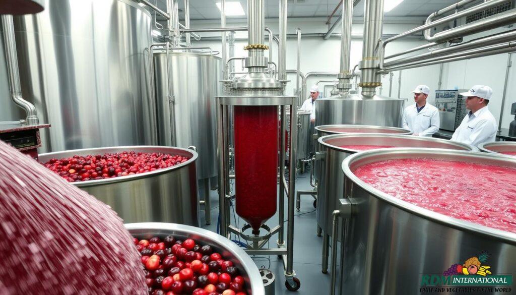 cranberry juice concentrate production process