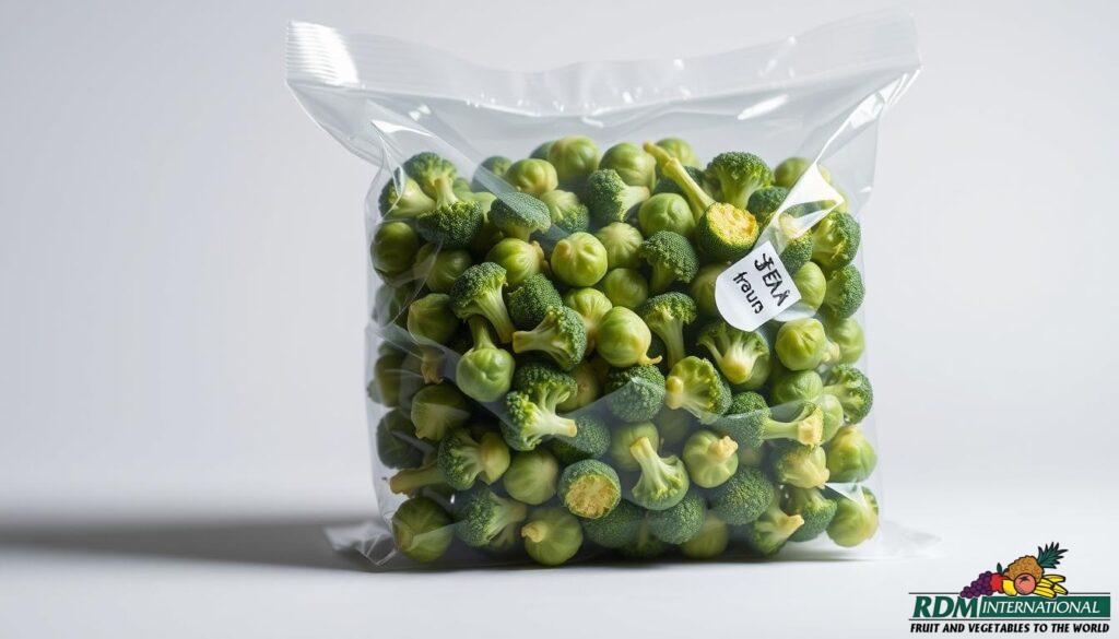 iqf frozen broccoli sprouts bulk packaging