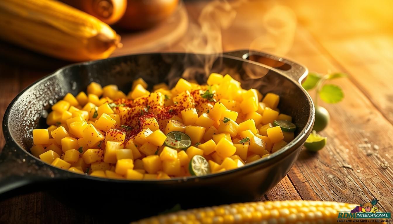 sizzling corn
