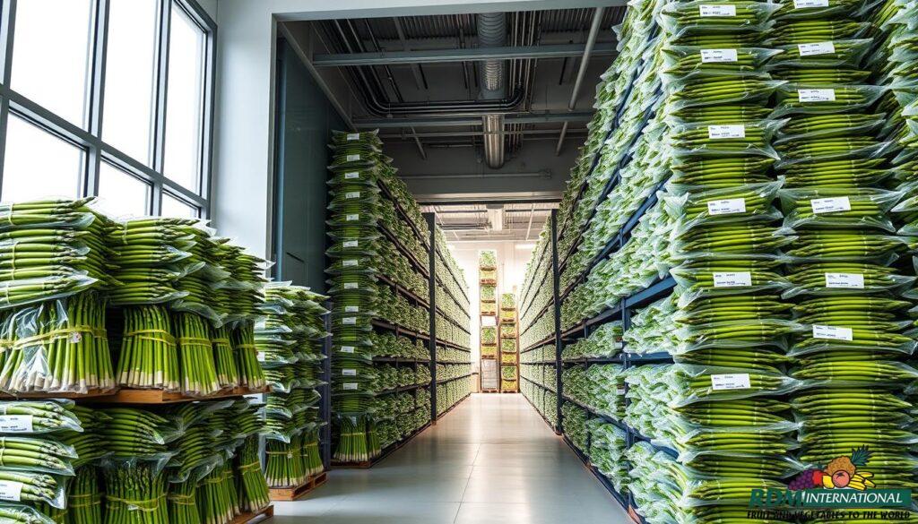 IQF asparagus storage